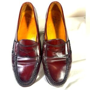 Cole Haan Men's Wine/Burgundy Leather Penny Loafers size 12D